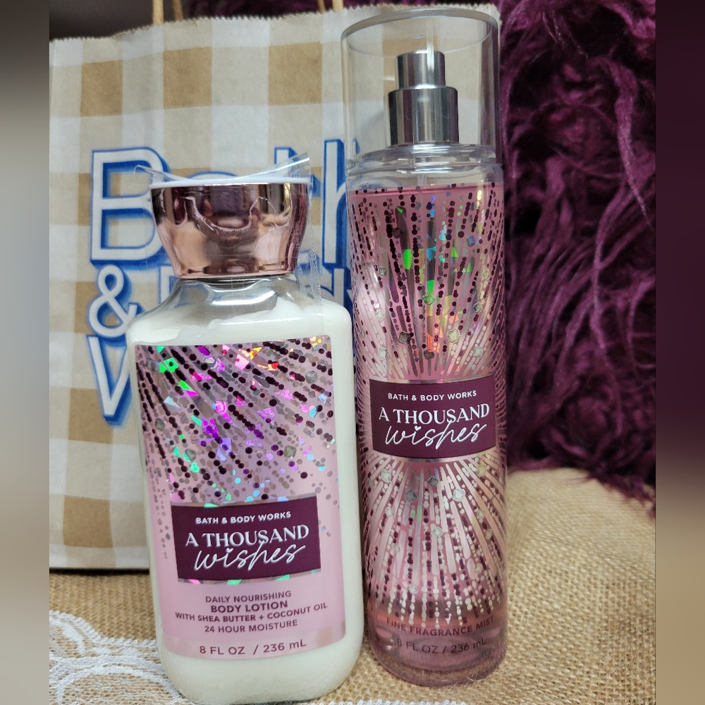 Bath & Body works a thousand wishes body-pink/white